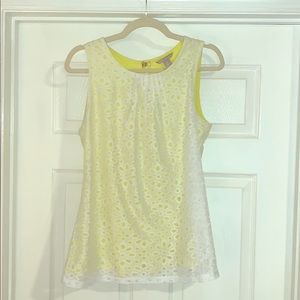 Banana Republic flower overlay blouse, size M